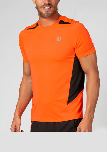 Playera Deportiva Wilson Naranja Para Hombre