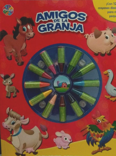Amigos De La Granja - Crayones Creativos: Incluye 12 Mini Crayones!!, De Vários Autores. Editorial Penguin Random House, Tapa Blanda, Edición 2020 En Español