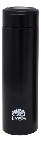 Botella Termica Doble Acero 480ml Tapa A Rosca Color Negro