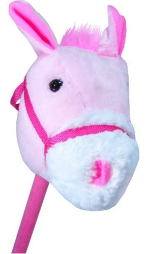 Cavalo De Pelúcia Com Som E Rodas - Rosa - Lovely Toys