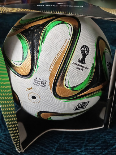 Brazuca Balón Final Brasil Rio 2014 Omb Original De Época Dorado