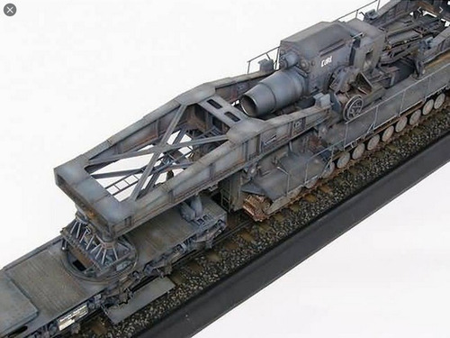 Cañon Morser Karl En Ferrocarril Escal  1/35 Es Un Armable