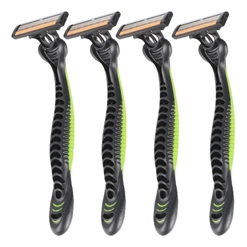 4 Rastrillos Desechables Para Afeitar Hombre Triple Navaja