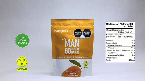 Mix Manzana Y Mango Deshidratado Enchilado Everganic (4 Pzs)