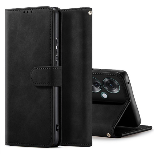 For Oppo Reno11 F 5g Pu Wallet Magnetic Clasp Card Slot Case