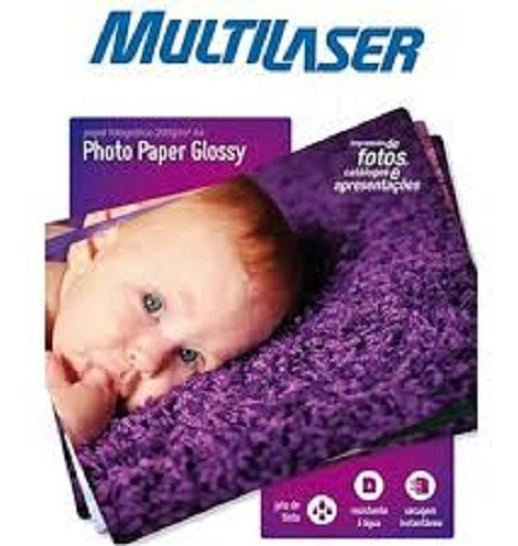 Papel Especial Photo Multilaser A6 200g/m2 20 Folhas - Pe010
