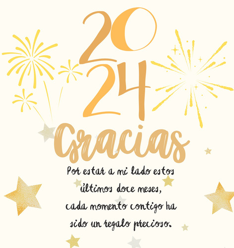 Tarjeta Año Nuevo Digital Imprimible