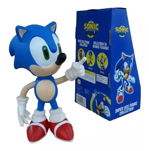 Sonic Azul Sonic Vermelho Sonic Preto - 3 Bonecos Grandes em