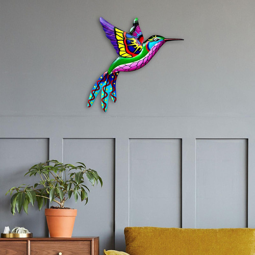 Escultura De Decoração De Parede De 3 Pássaros De Metal