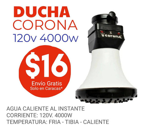 Ducha Electrica Calentador Corona  110v 120v S/m