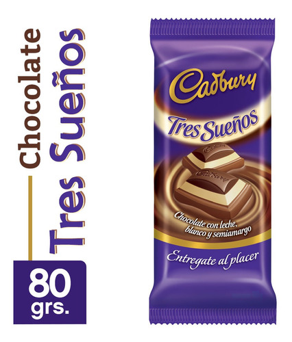 Pack X 12 Unid. Chocolate  Tres Suenos 80 Gr Cadbury Chocol