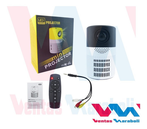 Imagen 2 de 2 de Mini Proyector Led Multimedia, Hdmi Usb Av