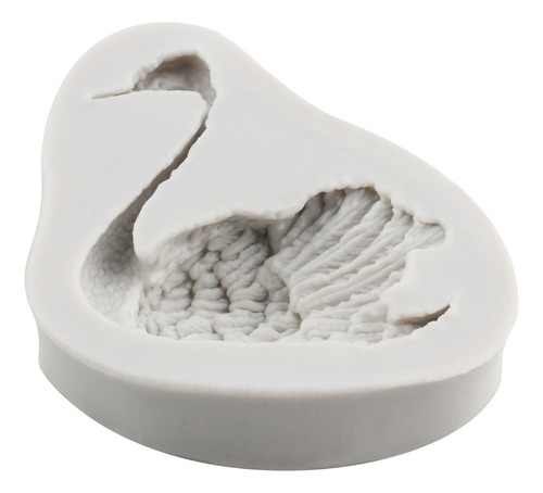4pcs Molde De Silicona Cisne Fondant Chocolate Pasta Resina Color Gris