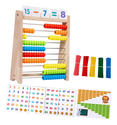 Fs Clásico De Madera Abacus Preescolar Matemáticas Juguetes