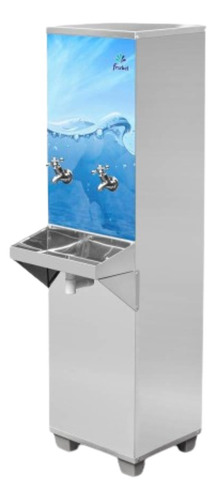 Bebedouro De Água Frisbel 25l Coluna Filtro Aço Cor Cinza