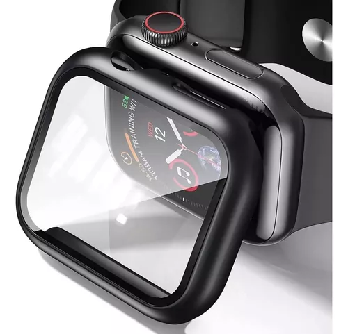 Case Capa Protetora Película de Vidro para Apple Watch 45mm Series 7 e 8