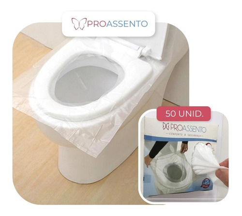 Protetor De Assento Sanitário Proassento -  Dispenser C/ 50 Cor Branco