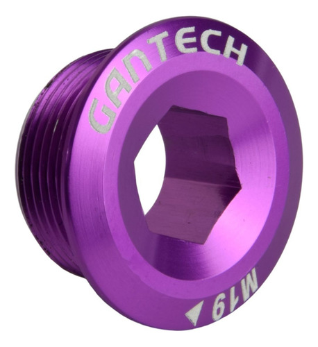 Tampa Pedivela Integrado Gantech M19-aluminio-cores Cor Roxo