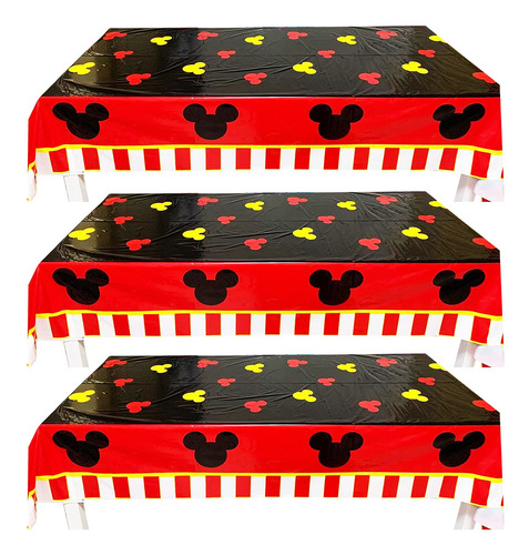 Metixoze 3pcs Mesa De Ratón Pable De Ratón Tablecover Mickey