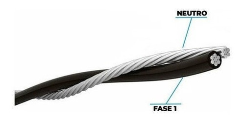 Cable de aluminio, dúplex de 10 mm, rollo de 100 metros