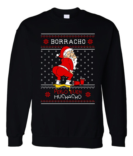 Sudadera Navidad Ugly Sweater Santa Buen Muchacho B2