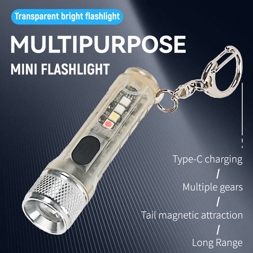 Linterna Led V3 Superbrillante, Fluorescencia, Llavero