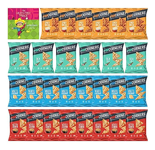 Cajas Aperitivo Popcorners: 28 Bolsitas 28g, No Fritas, Baja