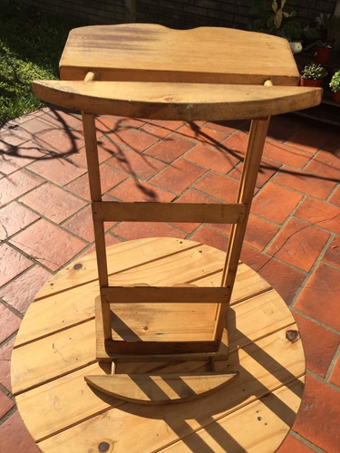 Cuna Mecedora Para Muñecas. Antigua Y Artesanal !!! Madera (Usado)