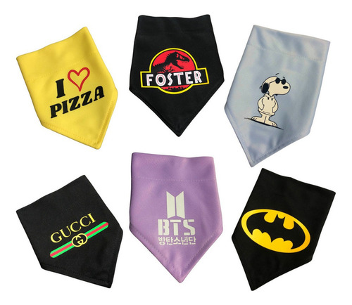 Vulpez Kit D 3 Bandanas Perro Personalizada Paliacate Collar