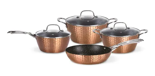 Batería De Cocina Antiadherente Copper 7 Piezas Simplit