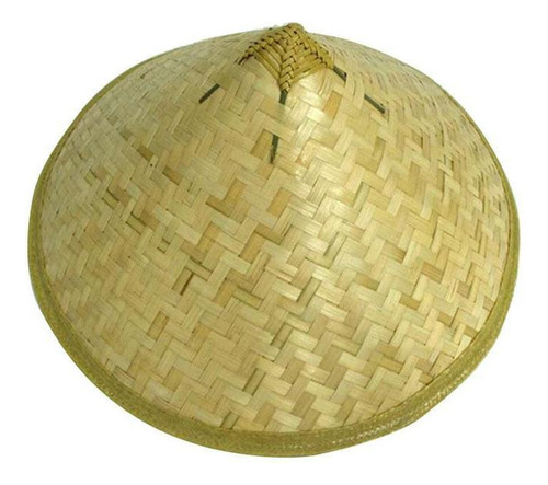 Gorro De Bambú, Sombrero De Ratán, De Pescador, Tejido A Man