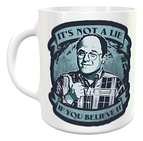 Taza Cerámica Sublimada George Seinfeld Mermelada Blanco George D1