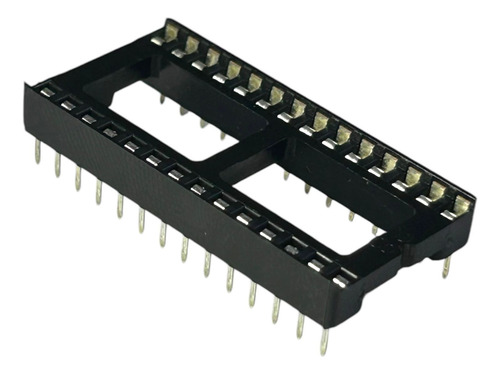50x Soquete 28 Pinos Estampado Largo P/ Ci - Kit C/ 50 Peças