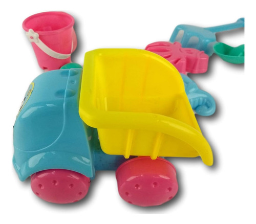 Juguete Carreta Para Playa De 9 Pcs Para Arena Con Moldes