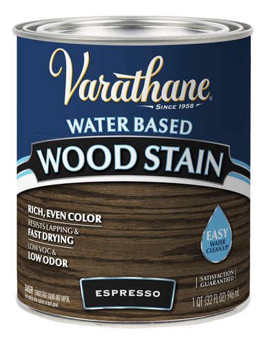 Tinte Para Madera A Base De Agua 946 Ml Color Espresso