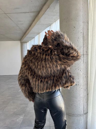 Campera/saco/chaqueta/tapado De Piel Sintética Para Mujer