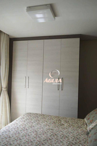 Cobertura Totalmente Mobiliada Com 2 Dormitórios À Venda, 70m² + 70m² Por R$ 563.900 - Vila Pires - Santo André/sp - Co0968