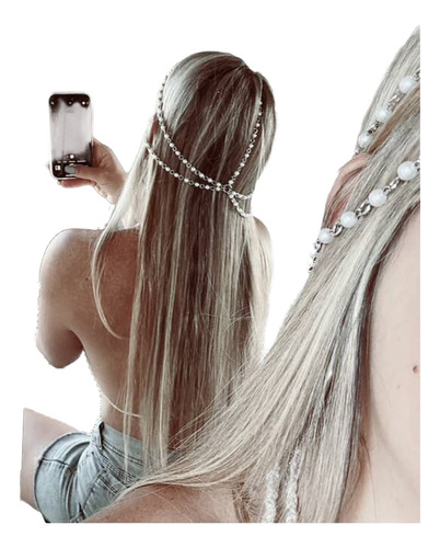 Headchain Accesorio Para Cabeza Quince Novia Eventos Fiestas Acero