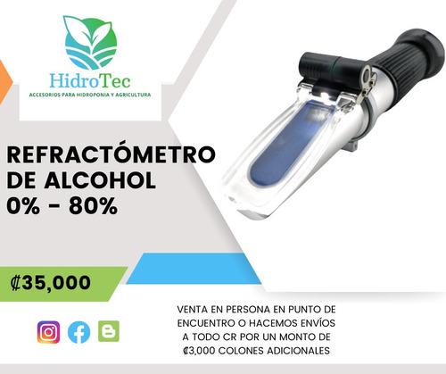 Refractómetro De Alcohol 0% - 80%