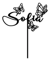 Comprar Cake Topper Adorno Torta - Nombre Mariposas Adorno Torta