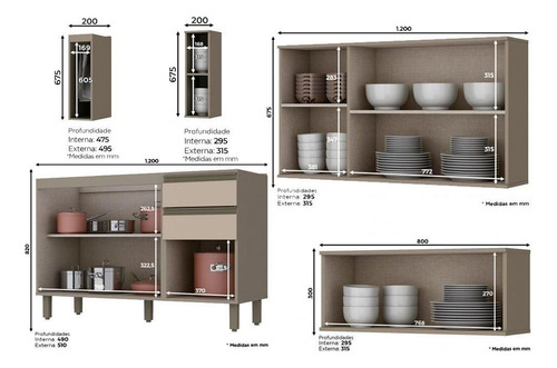 Cozinha Completa Connect 19 Peças Duna/cristal-henn