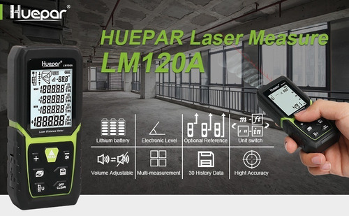 Medidores De Distância Huepar Medidores Digitais A Laser 120