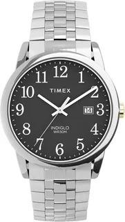 Reloj Timex Tw2v40200 Easy Reader Silver-black Casiocentro