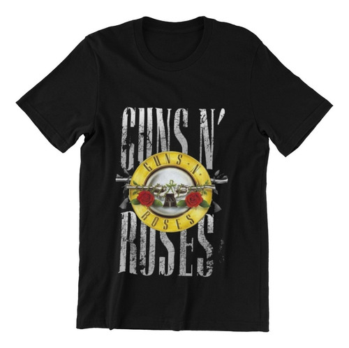 Polera Unisex Guns N' Roses Rock Letras Algodon Estampado
