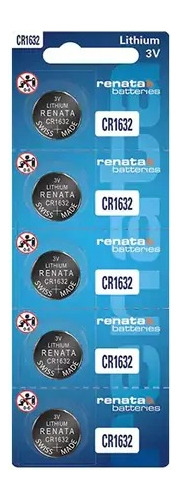 Pilas Baterias Renata Cr1632 Reloj Botón 3 Voltios 5pz