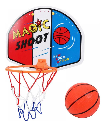 Mini Tablero Juego Basketball Set Canasta Balón Promo 
