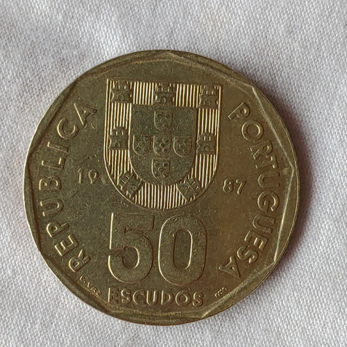 Antiga Moeda De 50 Escudos Ano 1987 Portugal - 16388n (Usado)