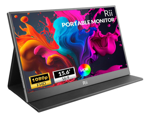 Rii Monitor Portátil, 15.6 1080p Fhd Usb-c Hdmi Computer Mo