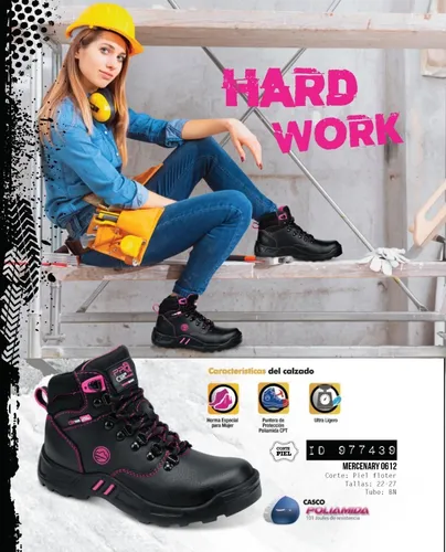 Bota Industrial Para Mujer Con Casco Ultra Ligeras Cuotas sin