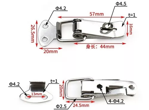 Clip De Broche De Acero Inox. 304 De 77mm De Largo